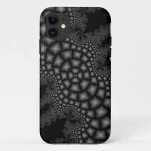 zwart-wit fractale kunst iphone hoesje