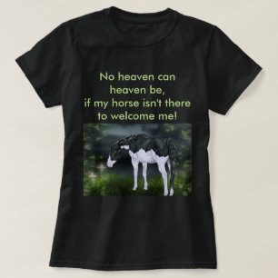 Zwart-wit frame overo paint horse t-shirt