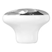 Zwart wit Frangipanis met één gele Frangipani Keramische Knop (Zijkant)