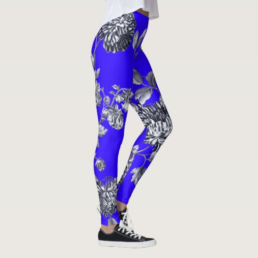 Zwart-wit, Frans Blauw flessencomplex Leggings (Rechts)