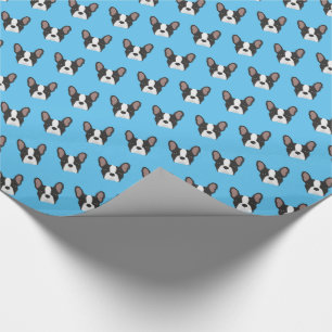 Zwart-wit Frans Bulldog inpakpapier