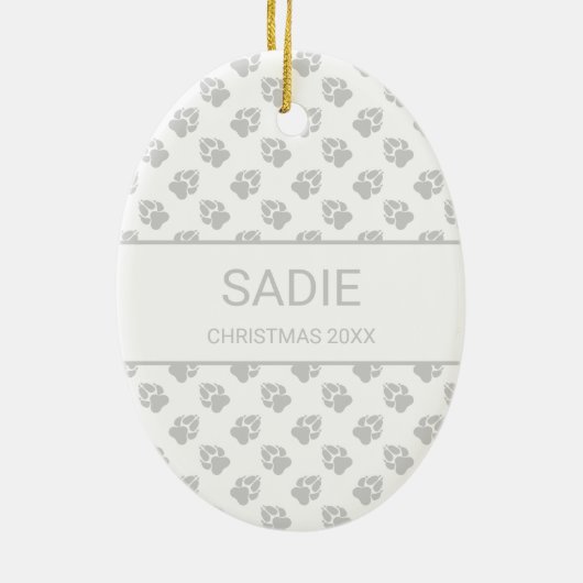 Zwart-wit, Frans Bulldog Keramisch Ornament (Achterkant)