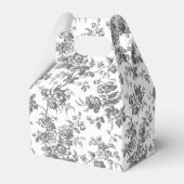 Zwart-wit Frans Canvas Party Favor Bedankdoosjes (Achterkant)