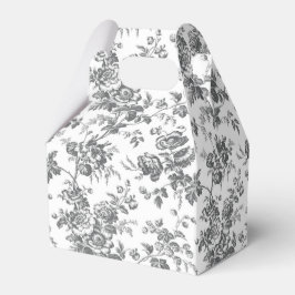 Zwart-wit Frans Canvas Party Favor Bedankdoosjes