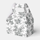 Zwart-wit Frans Canvas Party Favor Bedankdoosjes (Voorkant Zijde)