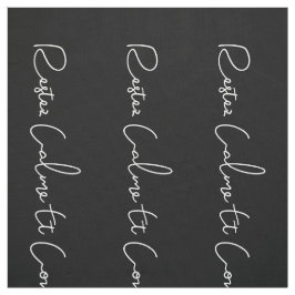 zwart wit Frans script kalm houden en doorgaan Stof