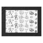 Zwart-wit Frans thema Toile tafelkleed (Voorkant (Horizontaal))