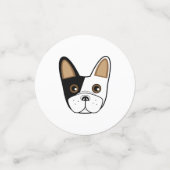 Zwart-wit Franse Bulldog Face Table Confetti (Kleine voorkant)