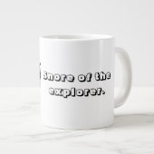 Zwart-wit Frenchie Snore Explorer Grote Koffiekop (Voorkant rechts)