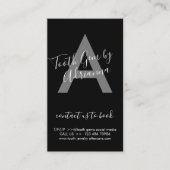 Zwart-wit, fysiek gedrukt Tooth Gem Aftercare Visitekaartje (Voorkant)