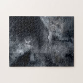 Zwart wit galaxy Nebula Painting Legpuzzel (Horizontaal)