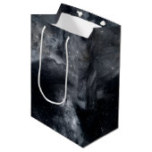 Zwart wit galaxy Nebula Painting Medium Cadeauzakje (Voorkant Gekanteld)