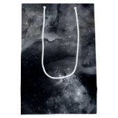Zwart wit galaxy Nebula Painting Medium Cadeauzakje (Achterkant)