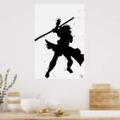 Zwart Wit Gambit Art Print (Keuken)
