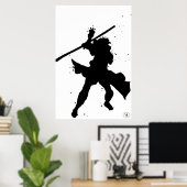 Zwart Wit Gambit Art Print (Thuiskantoor)