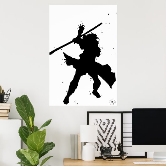 Zwart Wit Gambit Art Print (Thuiskantoor)