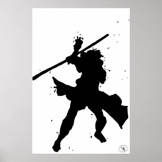 Zwart Wit Gambit Art Print (Voorkant)
