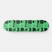 Zwart-wit gamedecoratie persoonlijk skateboard (Horizontaal)