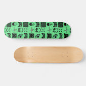 Zwart-wit gamedecoratie persoonlijk skateboard (Horizontaal)