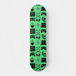 Zwart-wit gamedecoratie persoonlijk skateboard