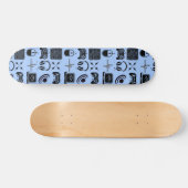 Zwart-wit gamedecoratie persoonlijk skateboard (Horizontaal)