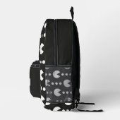 Zwart-wit Gamer Patroon Monogram Bedrukte Rugzak (Rechts)