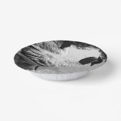 Zwart-wit Ganzen Quiet Moment bij het meer. Papieren Kommen (Gebogen)