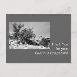 Zwart-wit gastvrijheid bedankt briefkaart