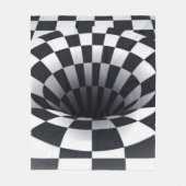 Zwart & Wit Gat Fleece Deken (Voorkant)