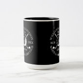 Zwart Wit Gat in Één Golfbal en Aangepaste Clubs Tweekleurige Koffiemok (Center)