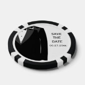 Zwart Wit Gay Bruiloft Save The Date Poker Chips (Enkel)