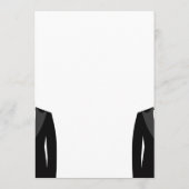 Zwart-wit gay trouwmenu kaarten (Achterkant)