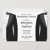 Zwart-wit gay trouwrepetitie uitnodigingen (Voorkant)