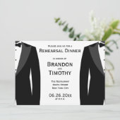 Zwart-wit gay trouwrepetitie uitnodigingen (Staand voorkant)