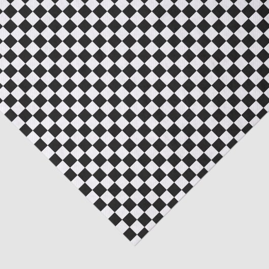 Zwart-wit gebarsten kaartpatroon tissuepapier (Detail)