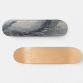 Zwart-wit gebarsten skateboard (Horizontaal)