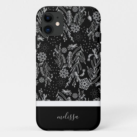 Zwart-wit geblindeerd gebandatuurpatroon Case-Mate iPhone case (Achterkant)