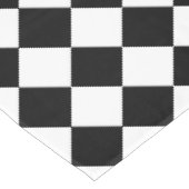 Zwart-wit geblokt tafelkleed Sport (Gekanteld)