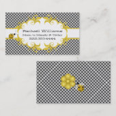 Zwart-wit geblokte aangepaste mama Kaart Contactkaartje (Voorkant / Achterkant)