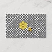 Zwart-wit geblokte aangepaste mama Kaart Contactkaartje (Achterkant)