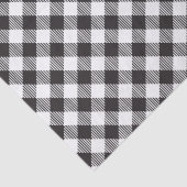 Zwart-wit geblokte Buffalo Plaid Tissuepapier (Detail)