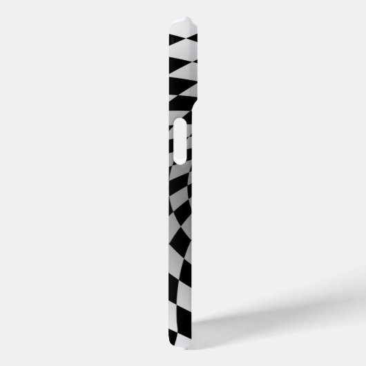 Zwart-wit geblokte vortex | Case-Mate iPhone case (Achterkant / Rechts)