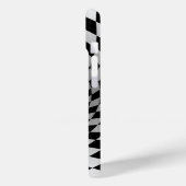Zwart-wit geblokte vortex | Case-Mate iPhone case (Achterkant / Links)