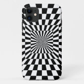 Zwart-wit geblokte vortex | Custom Case-Mate iPhone Case (Achterkant)