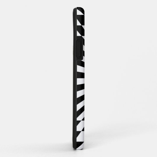 Zwart-wit geblokte vortex | Custom Case-Mate iPhone Case (Achterkant/rechts)