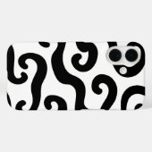 Zwart-wit gebogen lijnen Case-Mate iPhone case (Achterkant (horizontaal))