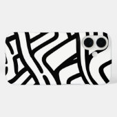 Zwart-wit gebogen lijnen Hoesje-Mate iPhone Case (Achterkant (horizontaal))