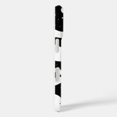 Zwart-wit gebogen lijnen iPhone / iPad case (Achterkant / Rechts)