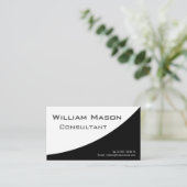 Zwart wit gebogen, professioneel Visitekaartje (Staand voorkant)