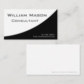 Zwart wit gebogen, professioneel Visitekaartje (Voorkant / Achterkant)